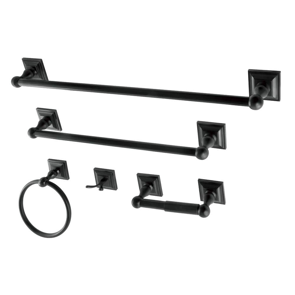 Serano 5-Piece Bathroom Accessory Set in Black price history on PriceWatchPro
