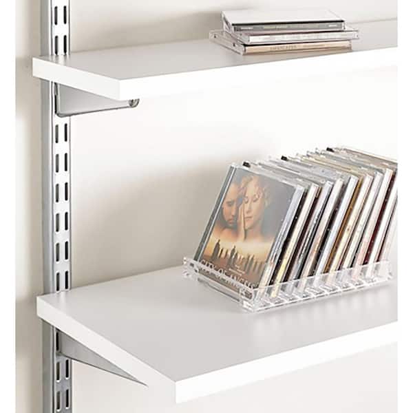 White Melamine Drilled Wood Panel 14 In, Melamine Shelving With Predrilled Holes