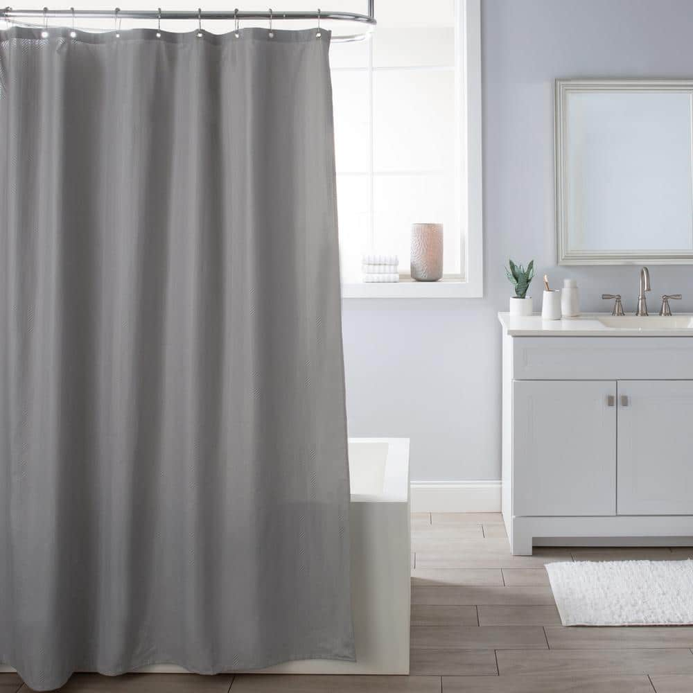 m MODA at home enterprises ltd. 70 x 72 in. Grey Lyon Polyester Shower ...