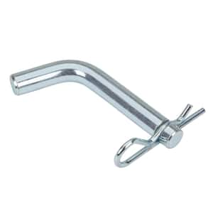 Standard 1/2 in. Steel Bent Hitch Pin with Clip - Fits 1-1/4 in. x 1-1/4 in. Hitch Receivers