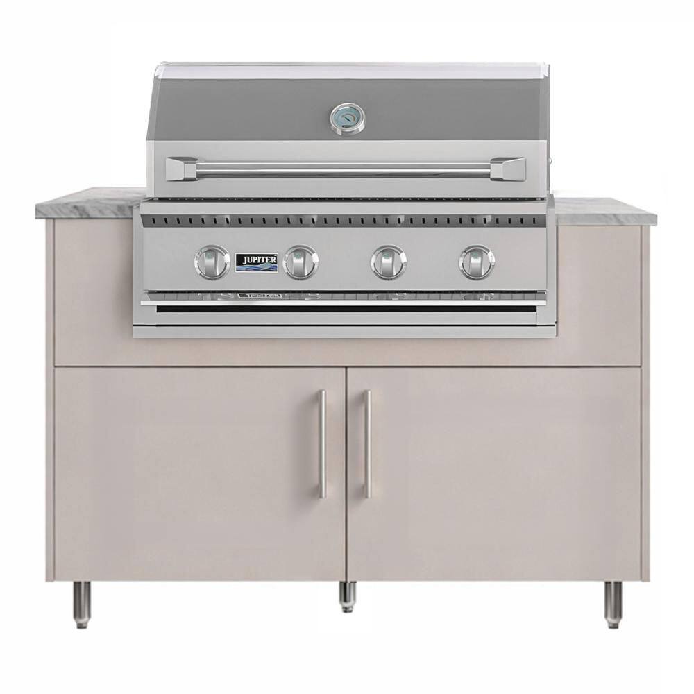 Daybreak 50.5 in. W 4-Burner Propane Grill Island in Stainless Steel Miami Shoreline Gray price history on PriceWatchPro