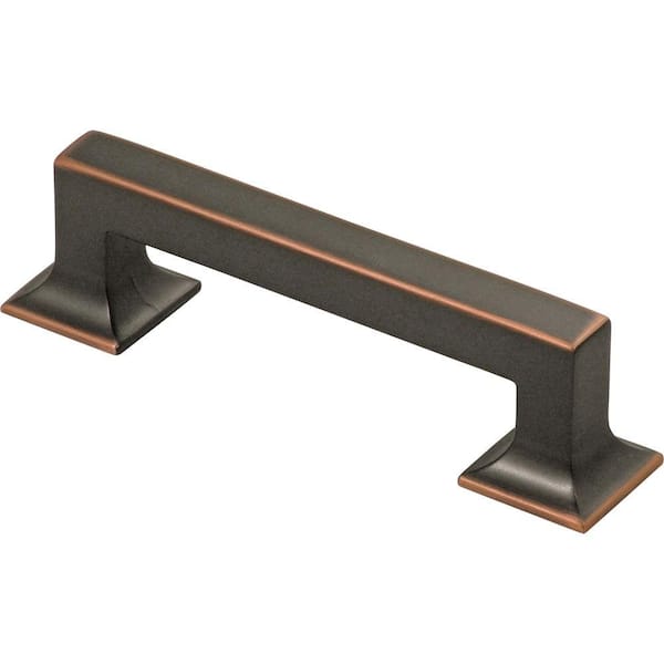 HICKORY HARDWARE Studio Collection Pull 3-3/4 Inch (96mm) Center to Center Oil-Rubbed Bronze Highlighted Finish