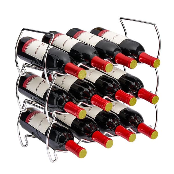 Metal Detachable Wine Rack - 3 Tier, Silver