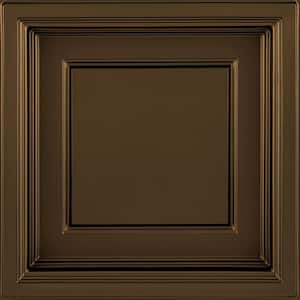 Madison Faux Bronze 2 ft. x 2 ft. Lay-in Coffered Ceiling Panel (Case of 6)