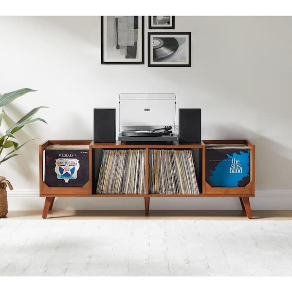 Asheville Walnut Low Record Storage Console