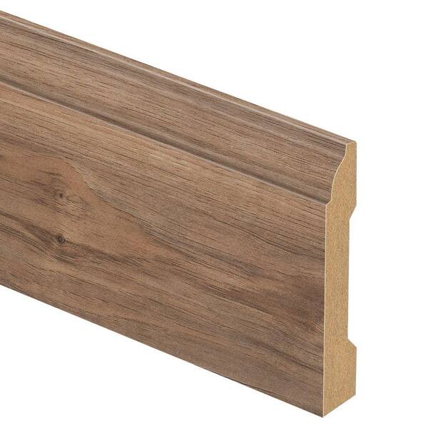 Zamma Lakeshore Pecan 9/16 in. Thick x 3-1/4 in. Wide x 94 in. Length Laminate Wall Base Molding