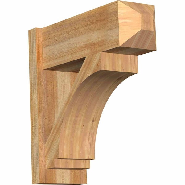 Ekena Millwork 8 in. x 22 in. x 22 in. Imperial Craftsman Rough Sawn Western Red Cedar Outlooker
