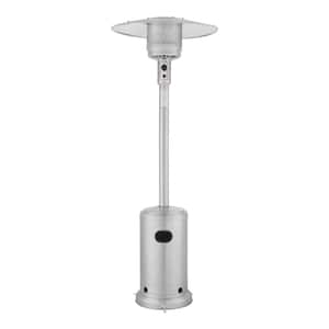 48000 BTU Stainless Steel Propane Standing Patio Heater with Wheels