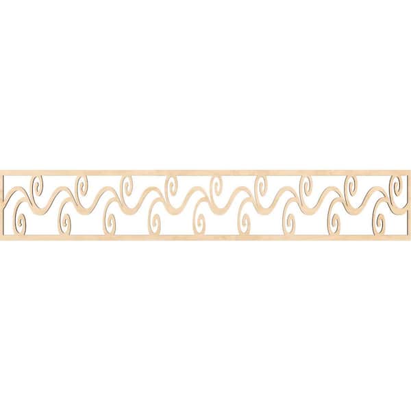 Ekena Millwork Tilden Fretwork 0.25 in. D x 46.625 in. W x 8 in. L Birch Wood Panel Moulding