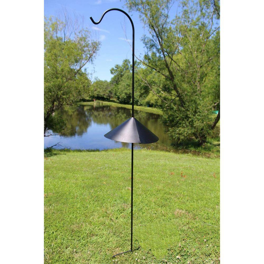Ashman 92 Inch Black Metal Shepherd's Hook Garden Hangers (3 Pack)