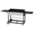 6-Burner Event Tailgating Portable Propane Gas Grill in Black