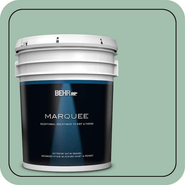 BEHR MARQUEE 5 gal. #MQ6-13 Spring Reflection Satin Enamel Exterior Paint & Primer