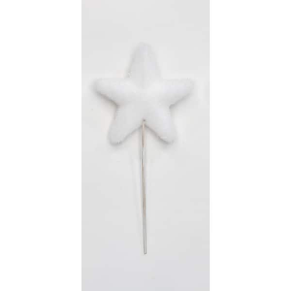 Unbranded 5 in. Star on 6 in. Pick, White (Set of 3)
