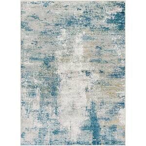San Francisco Blue Abstract 9 ft. x 12 ft. Indoor Area Rug