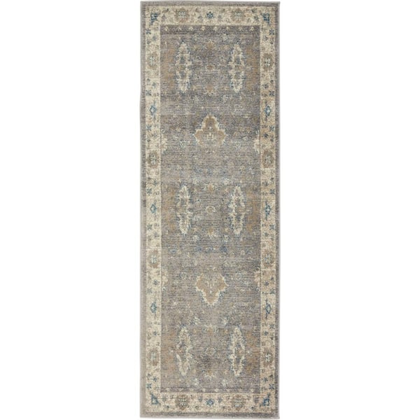 Unique Loom Salzburg Itzling Gray 2' 0 x 6' 0 Runner Rug 3134358 - The ...