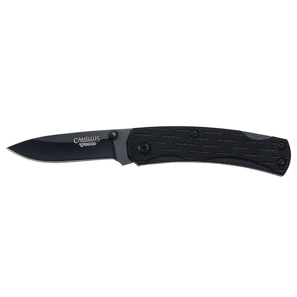 Camillus CamLite Mini 2 in. Carbonitride Titanium Drop Point Smooth Edge Folding Knife, Bayonet Etched Handle, Ultra Lightweight