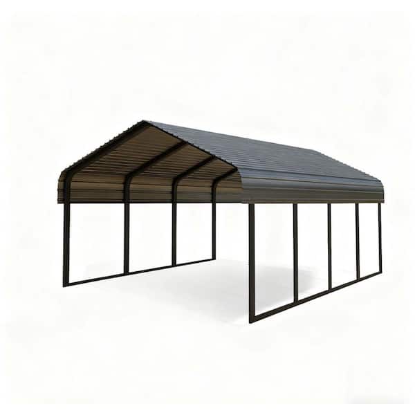 20 ft. W x 10 ft. D Heavy Duty Carport for Vehicles, Boats & Equipment-Durable in Gray
