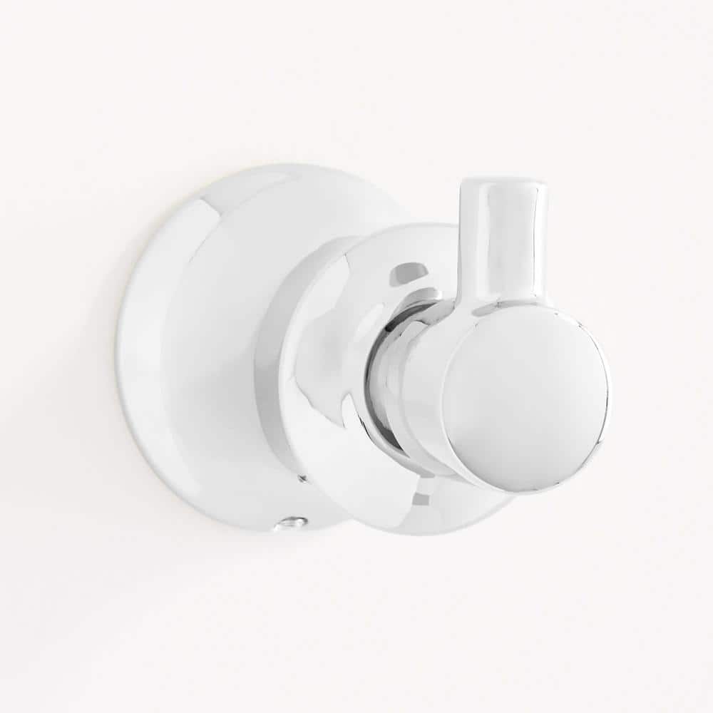 Polished Chrome Single Knob Wall-Mounted Robe Hook