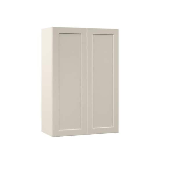 Hampton Bay Designer Series Melvern 24 in. W x 12 in. D x 36 in. H Assembled Shaker Wall Kitchen Cabinet in Cloud