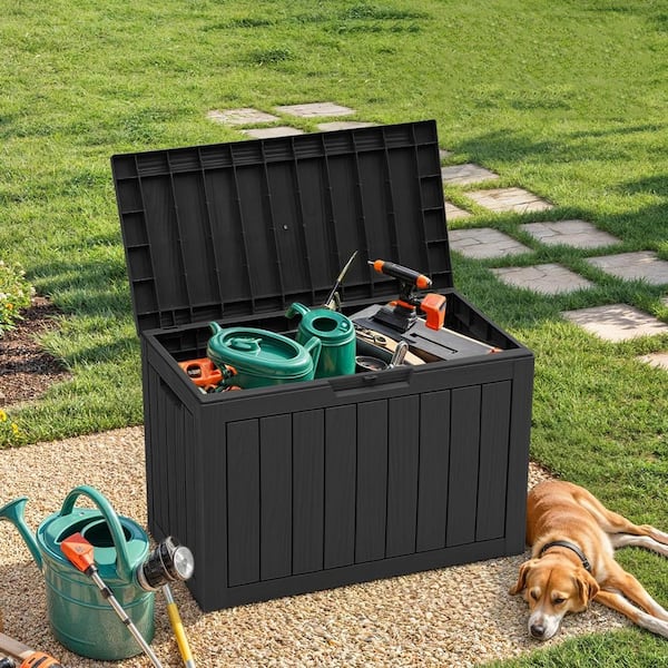 45 Gal. Black Resin Deck Box Z0DS4HJBSL - The Home Depot