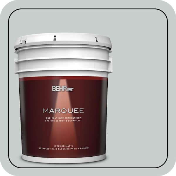 BEHR MARQUEE 5 gal. #720E-2 Light French Gray Matte Interior Paint & Primer