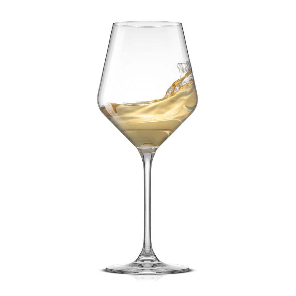 JoyJolt Layla Clear Crystal White Wine Glasses Set of 4
