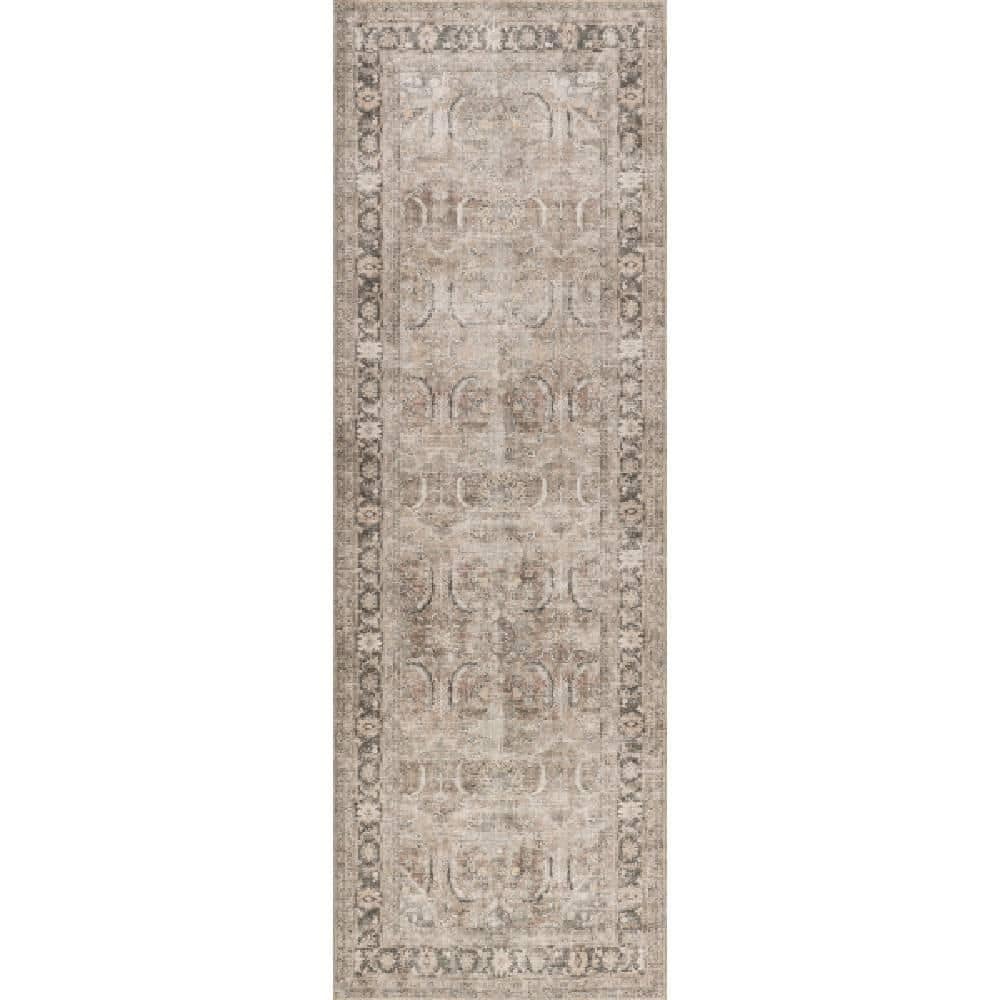 2 ft. 8 in. x 8 ft. Deidra Brown Hillstone Collection Traditional Vintage Medallion Runner Rug price history on PriceWatchPro