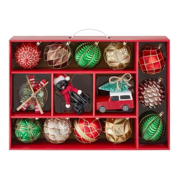 14-Piece Cabin Flurry Shatter-Resistant Ornaments