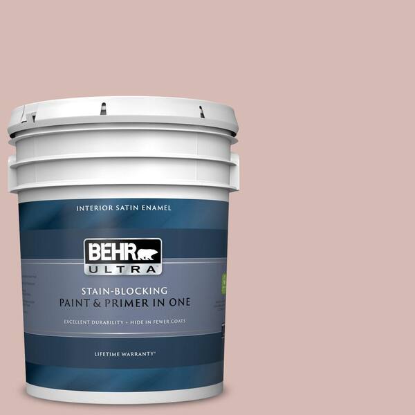 BEHR ULTRA 5 gal. #UL110-13 First Waltz Satin Enamel Interior Paint and Primer in One
