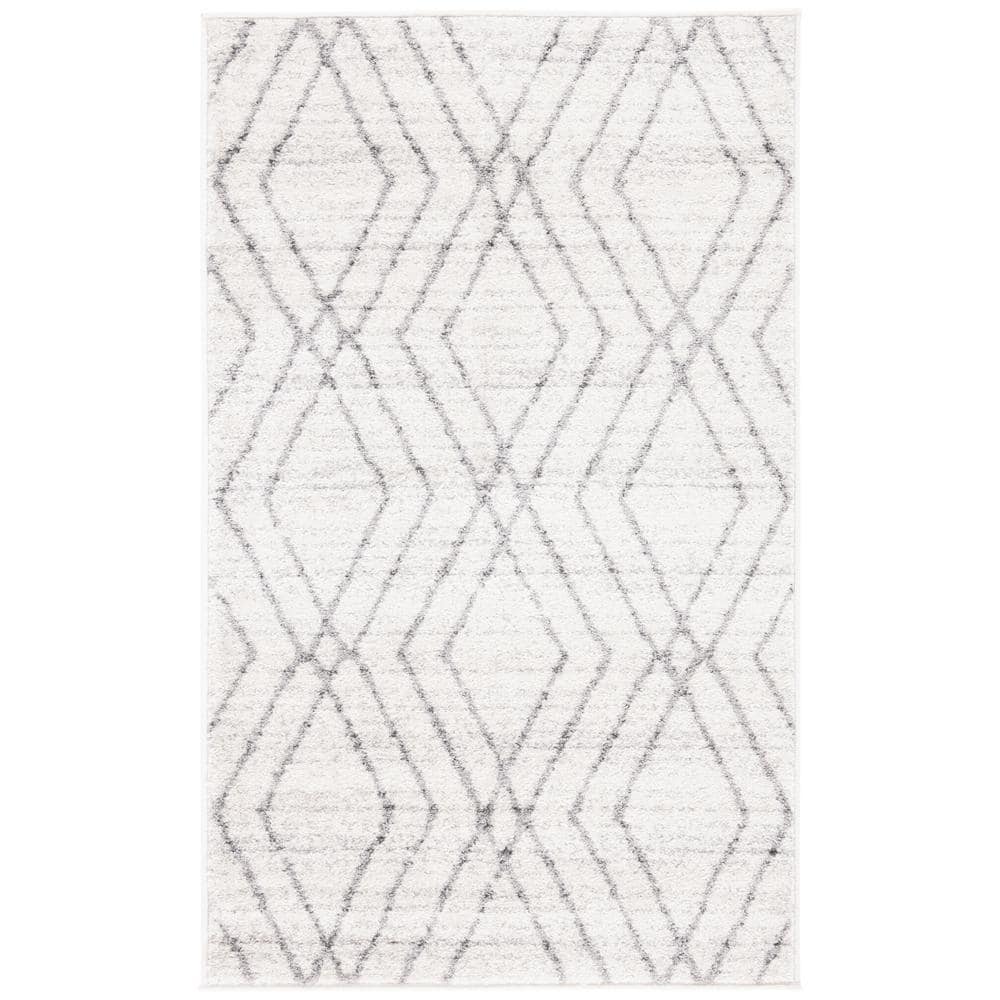 Adirondack Ivory/Gray Doormat 3 ft. x 5 ft. Chevron Diamond Area Rug price history on PriceWatchPro