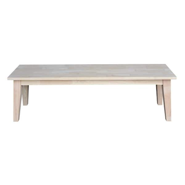 International Concepts Boulder Unfinished Solid Wood Dining Bench