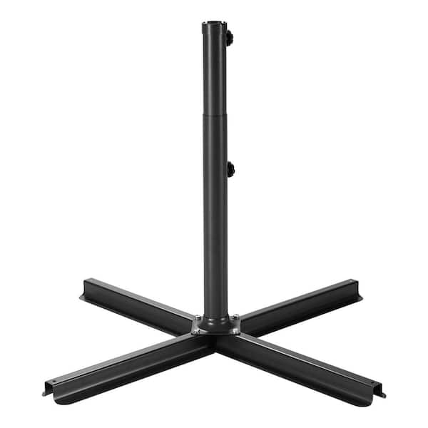 Heavy-Duty Patio Umbrella Base Cross Brace in Black