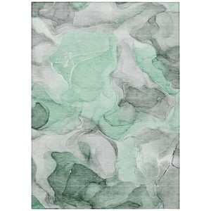 Chantille ACN504 Green 5 ft. x 7 ft. 6 in. Machine Washable Indoor/Outdoor Geometric Area Rug
