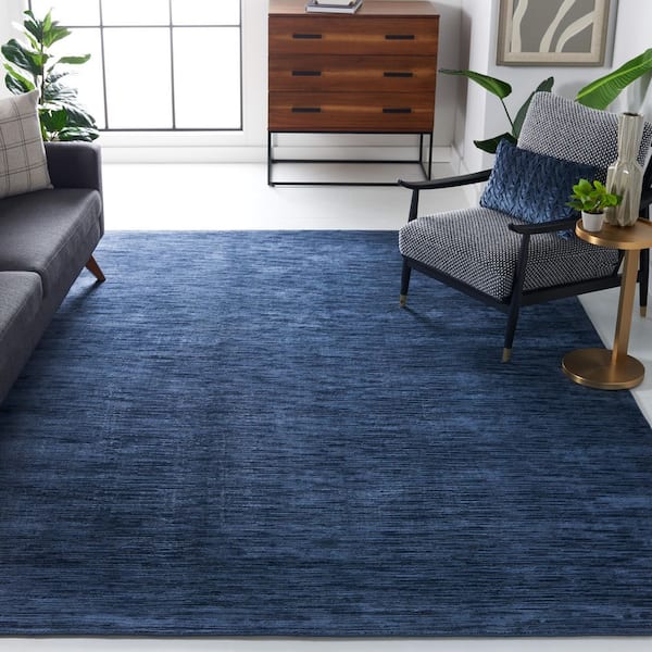 Mirage 9 ft. x 12 ft. Navy Solid Color Gradient Area Rug