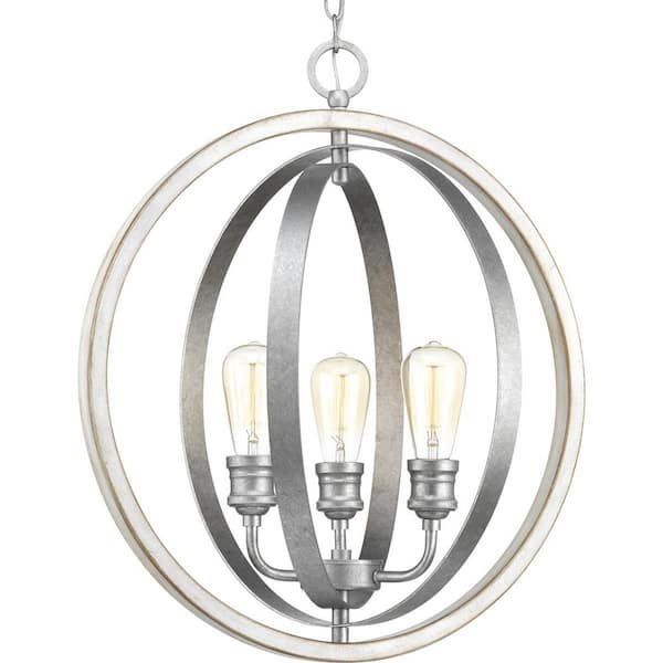 Conestee Collection 3-Light Galvanized Pendant