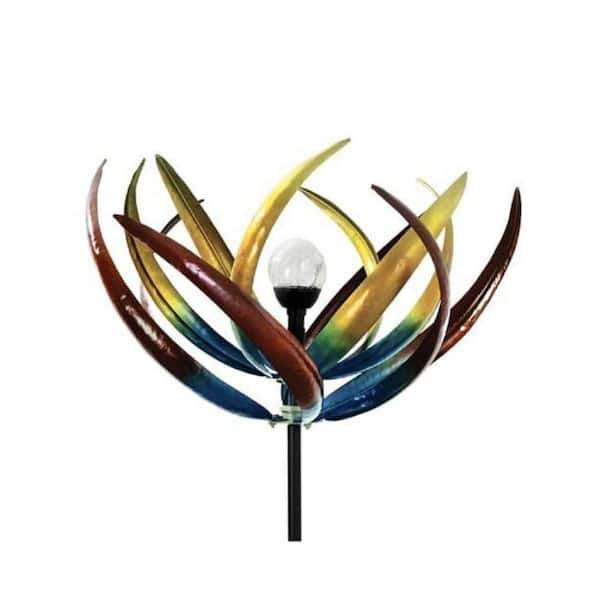 74 in. H Multi-Color Steel Wind Spinner