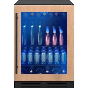Presrv 24 in. 7-Bottle and 108-Can Single Zone Beverage Cooler in Panel-Ready
