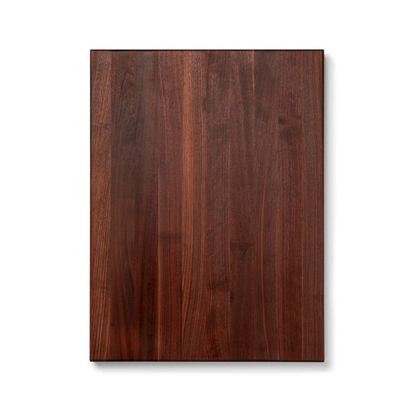Block Wood 24 in. x 18 in. Rectangular Walnut Edge Grain Reversible Cutting Board
