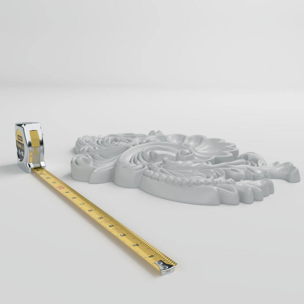 White Polyurethane Shell Crown Onlay Scroll