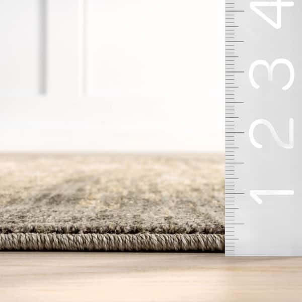 Fiadh Abstract Fringe Green 4 ft. x 6 ft. Indoor/Outdoor Patio Rug