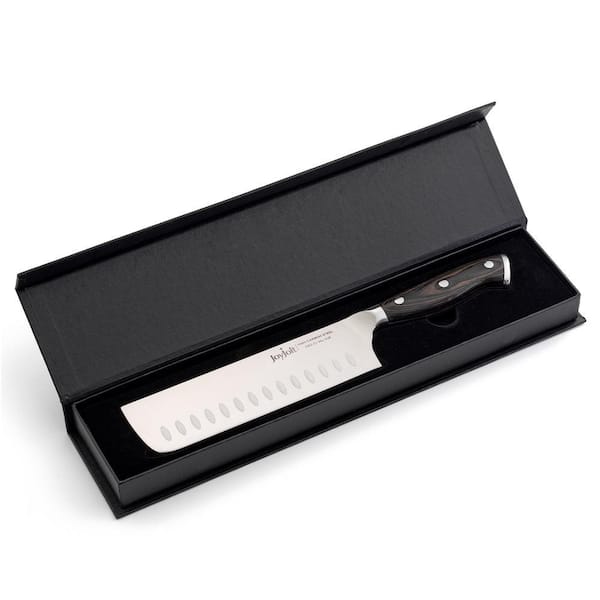 JoyJolt 7 in. High-Carbon Steel Full Tang Kitchen Knife Nakiri