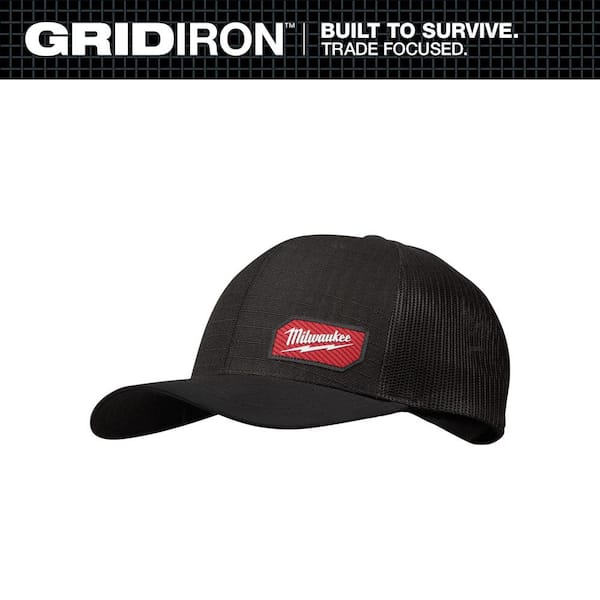 Milwaukee Gridiron Black Adjustable Fit Trucker Hat
