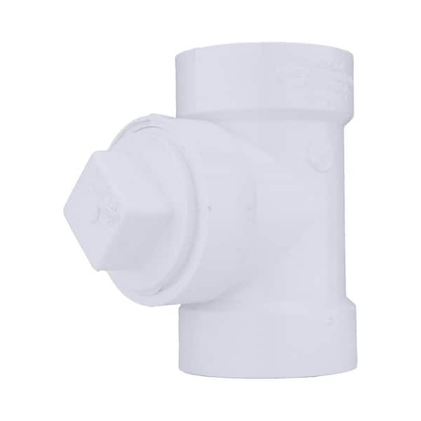 Charlotte Pipe 3 in. PVC DWV Cleanout Tee with Plug Fitting