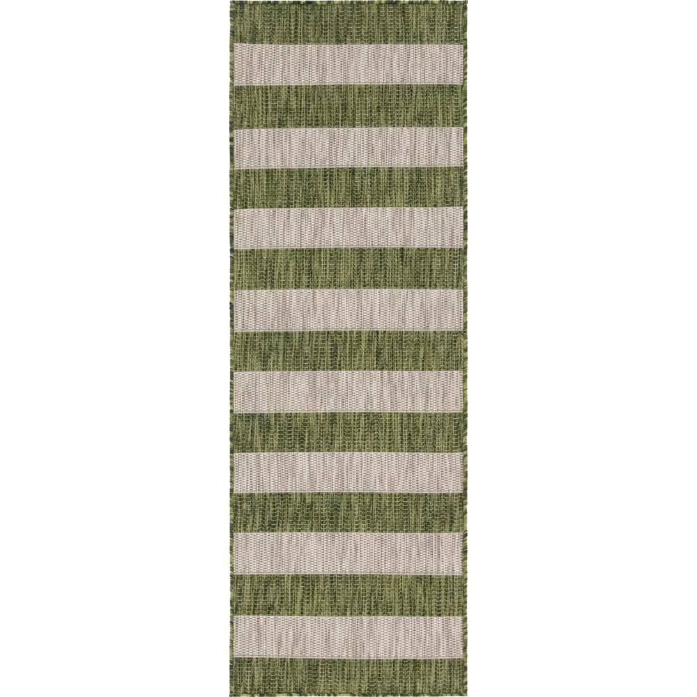 Outdoor Distressed Stripe Green 2 ft. x 6 ft. Runner Rug price history on PriceWatchPro