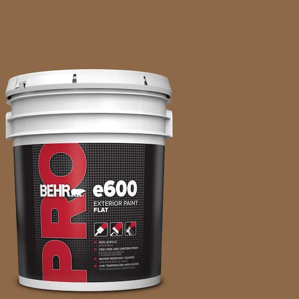 BEHR PRO 5 gal. #270F-7 English Saddle Flat Exterior Paint