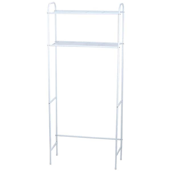Home Basics 23 in. W x 54 in. H x 11 in. D White Over-the-Toilet Storage