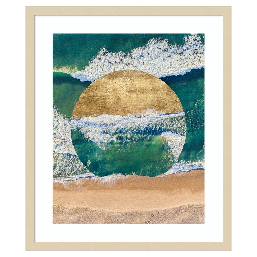 Breaking Shore III by Grace Popp 21 in. W x 25 in. H. Wood Framed Wall Art Print Framed in Brown price history on PriceWatchPro