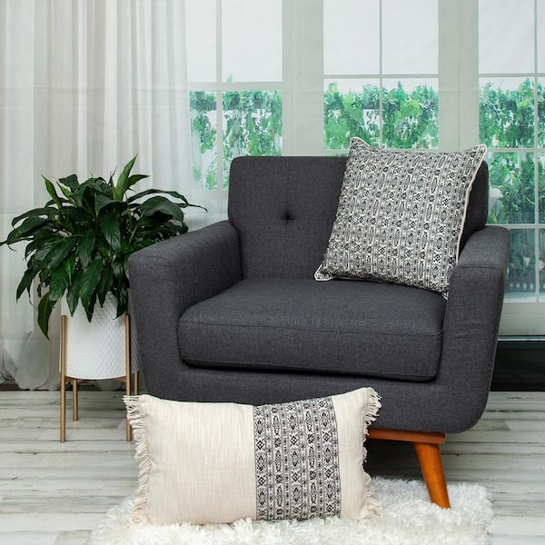 PARKLAND COLLECTION Andy 20 X 20 Transitional Ivory Throw Pillow