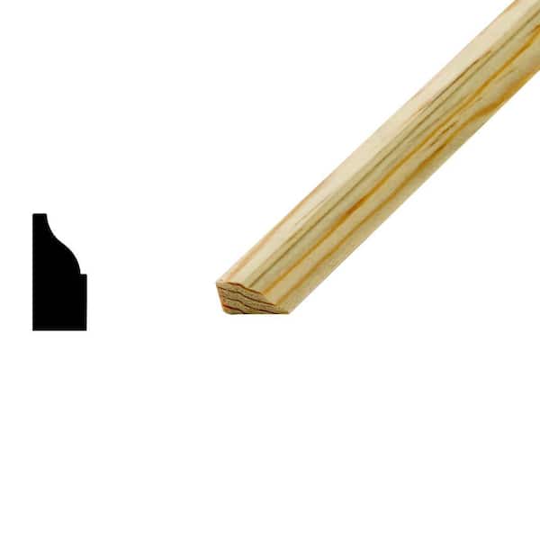 Woodgrain Millwork WM 951 3/8 in. x 3/4 in. Solid Pine Stop Molding