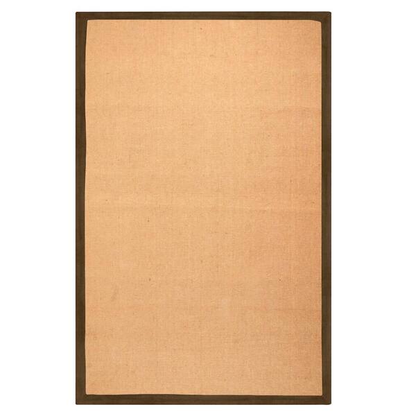SUPERIOR Classic Jute Chocolate 8 ft. x 10 ft. Natural Indoor Area Rug